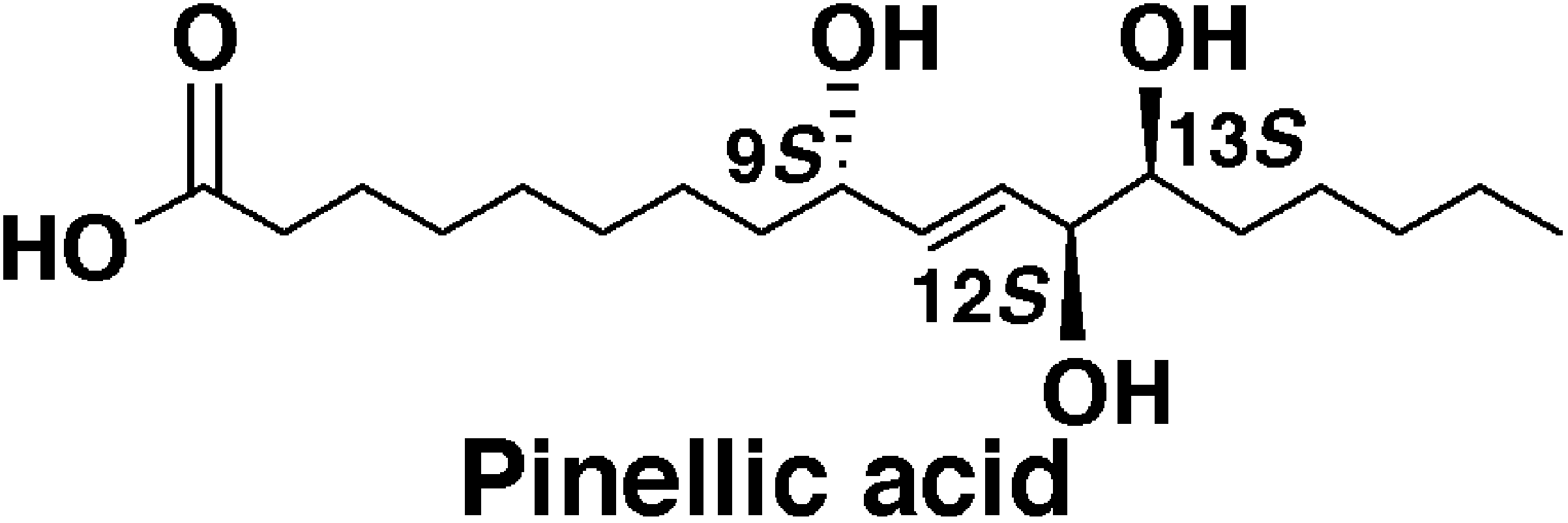 graphical abstract - Total synthesis of pinellic acid, a potent oral adjuvant for nasal influenza vaccine. Determination of the relative and absolute configuration.