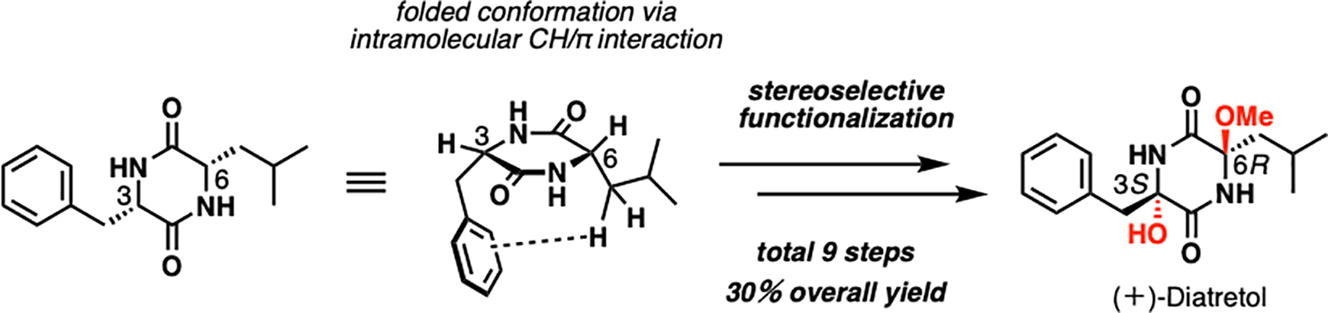 graphical abstract - Unified enantioselective total synthesis of 3,6-dioxygenated diketopiperadine natural products, diatretol and lepistamides A, B and C.