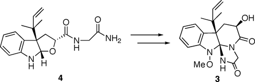 graphical abstract - A Concise Stereoselective Route to the Indoline Spiroaminal Framework of Neoxaline and Oxaline.