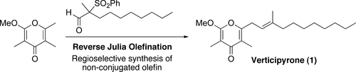 graphical abstract - Total Synthesis and Biological Evaluation of Verticipyrone and Analogues.