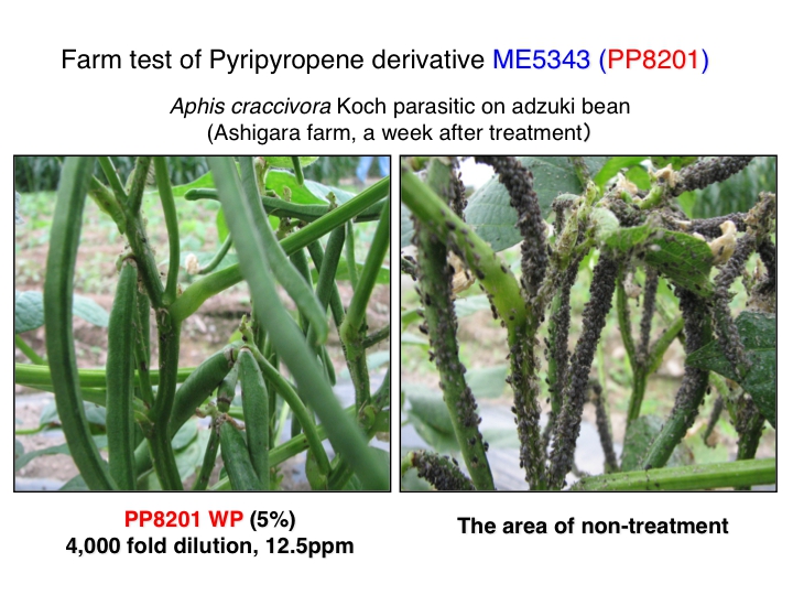 Farm test of Pyripyropene derivative ME5343 (PP8201)